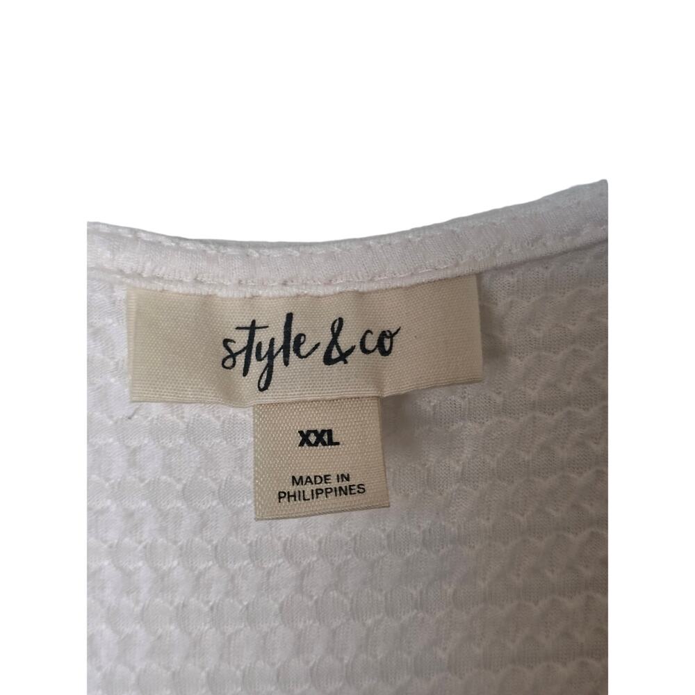 Style & Co Embroidered Textured Top size XXL - Picture 5 of 8
